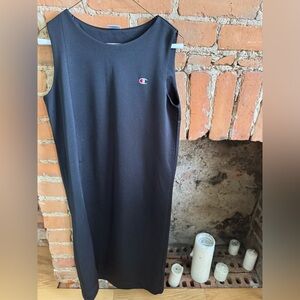 Champion Black Sleeveless Dress with Slit